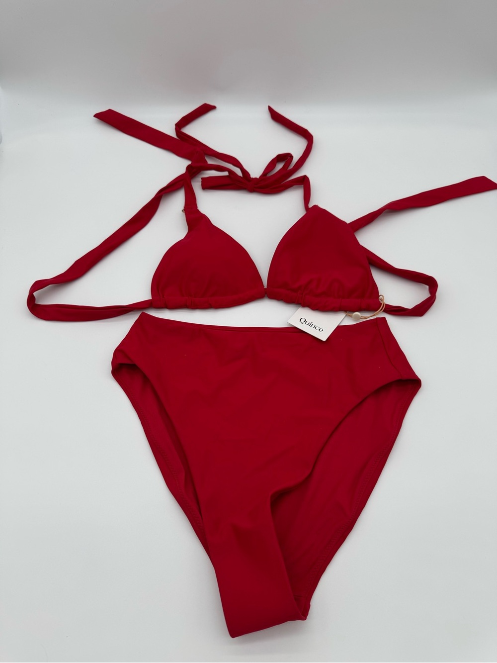 Quince Red Swim Bikini Small NWT